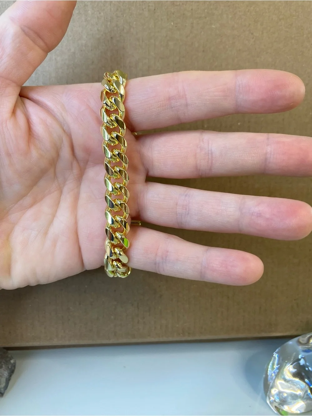 8” Cuban Monaco 14k Gold Filled Bracelet